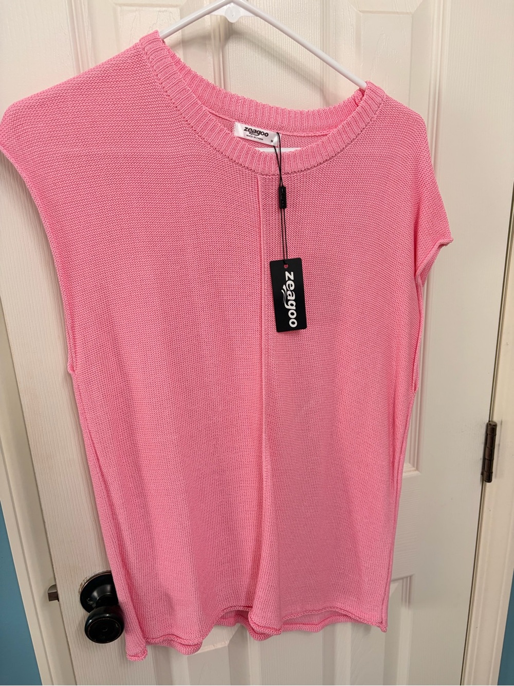 zeagoo Pink Sleeveless Knit Top